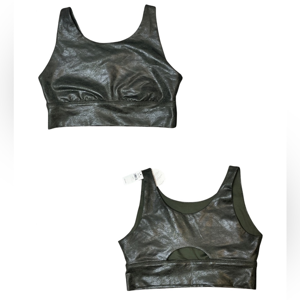 Offline by Aerie Metallic Sports Bra Medium Support M NWT